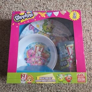 NIB Shopkins 3 Piece Children's Dish Set